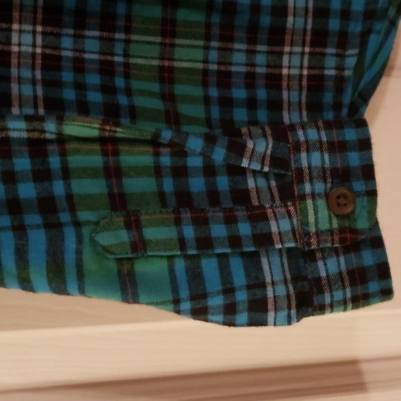 Cat & Jack Green Plaid Flannel Shirt NWT - Picture 5 of 11